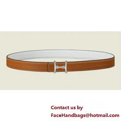 Hermes Mors H belt buckle & Reversible leather strap 24 mm 12 2023